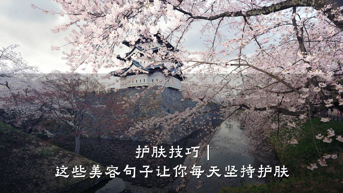 护肤技巧 | 这些美容句子让你每天坚持护肤