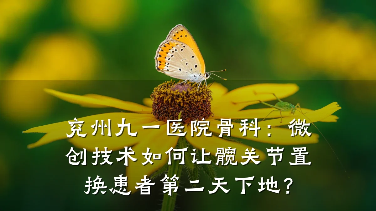 兖州九一医院骨科:微创技术如何让髋关节置换患者第二天下地?