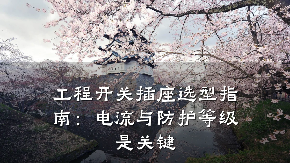 工程开关插座选型指南:电流与防护等级是关键