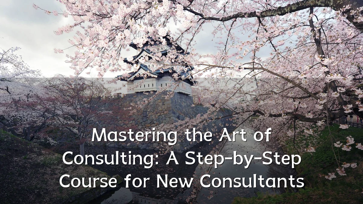 Mastering the Art of Consulting: A Step-by-Step Course for New Consultants