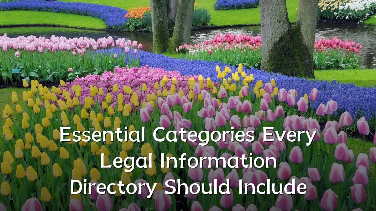 Essential Categories Every Legal Information Directory Should Include