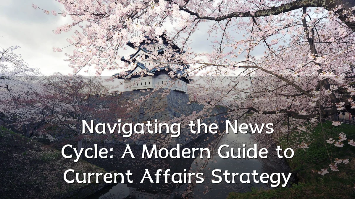 Navigating the News Cycle: A Modern Guide to Current Affairs Strategy