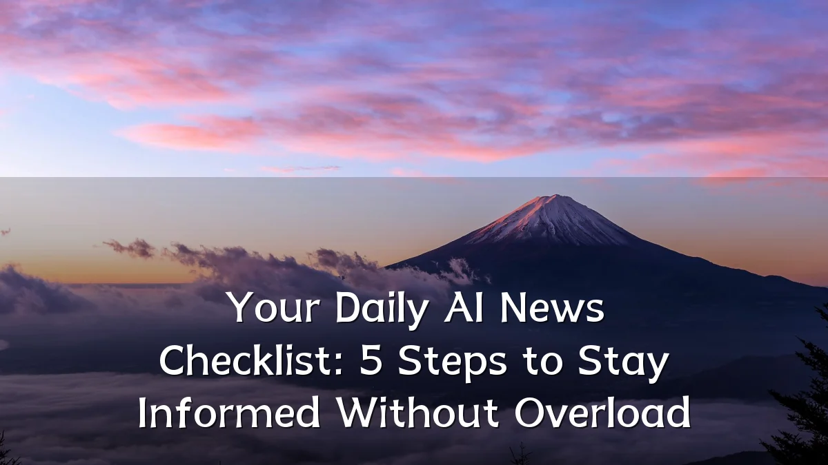 Your Daily AI News Checklist: 5 Steps to Stay Informed Without Overload